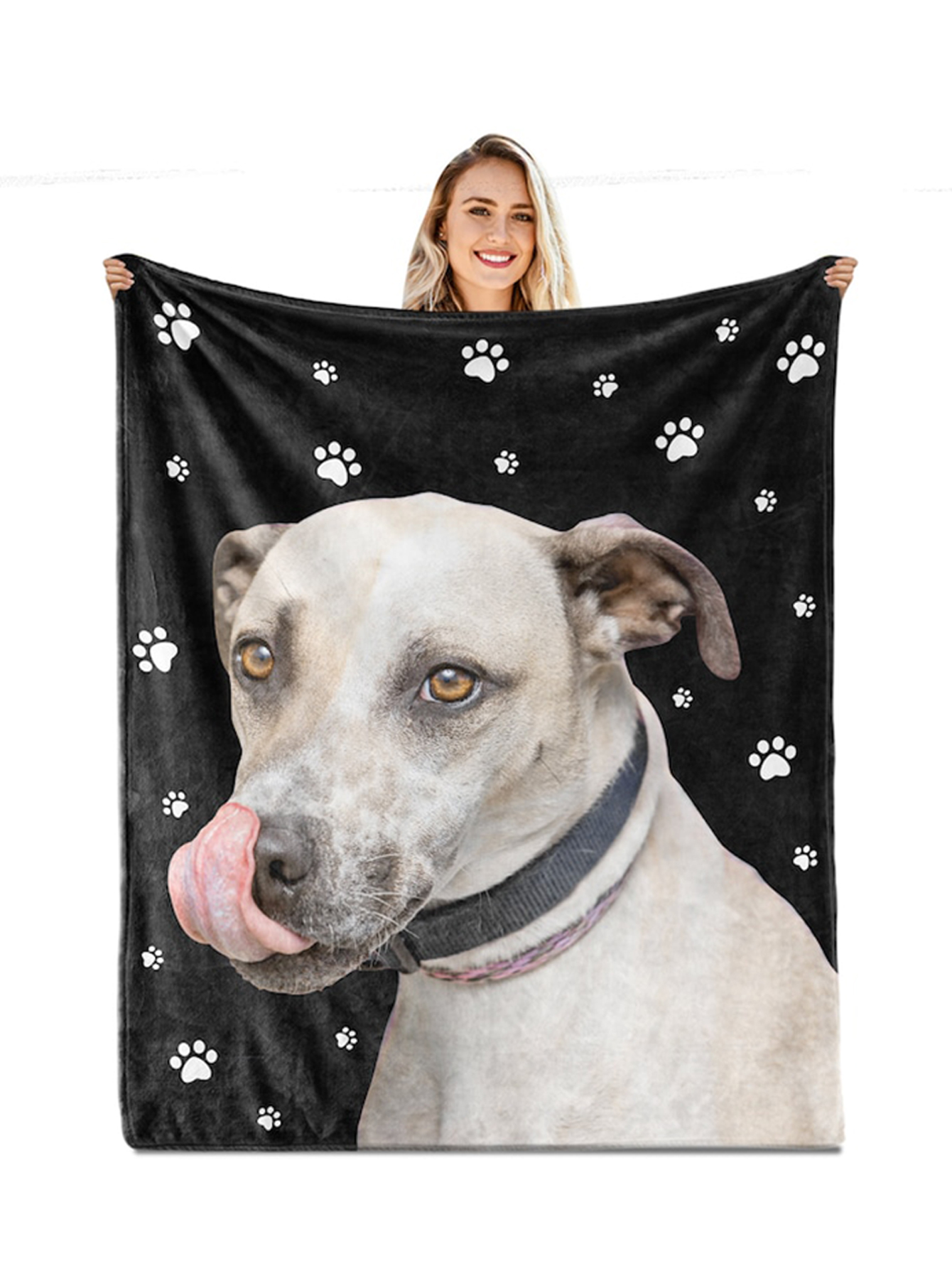 Custom Dog Photo Blanket: Personalized Pet Memorial Gift